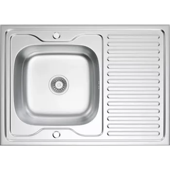 Kuchyňský dřez VELAZO - Jednokomorový dřez s mikrodekorací 80 × 50 se sifonem VELAZ8050DN