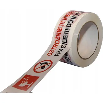 Lepicí páska Balicí páska s potiskem 48 mm x 100 m "Opatrně sklo"