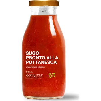 Cherry sicilská rajčatová omáčka Puttanesca BIO - VEGAN - Convivia 250g