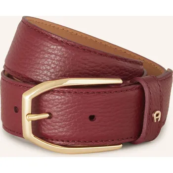 Opasek Aigner Dámský Kožený Opasek Casual, tmavě červená, 80