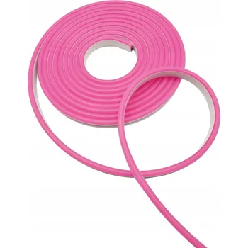 LED páska NEON flex LED SILIKON 6X12 12V IP67 řezání po 1 cm R-1 Růžový Pink - 1 m