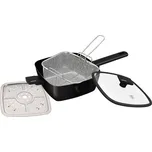 BerlingerHaus Pánev čtvercová s napařovačem a košíkem 24x24x9 cm s titanovým povrchem Monaco Collection BH-8279