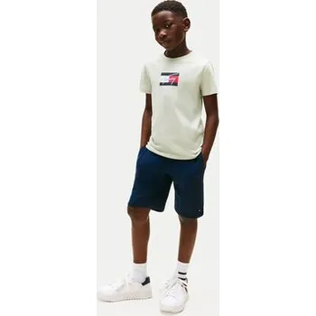 Oblečení a móda Tommy Hilfiger T-Shirt Script Flag KB0KB09725 Zelená Regular Fit 14Y