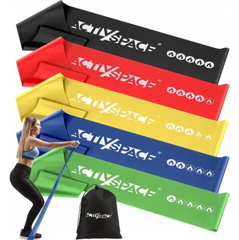 Posilovací guma Activ/Space sada 5 kusů vícebarevná 200 cm 1-16 kg