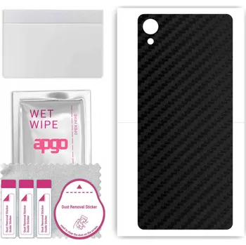 Pouzdro na mobilní telefon Fólie / Ochranná fólie na ZÁDA pro Sony Xperia X Performance - Karbonový Vzhled