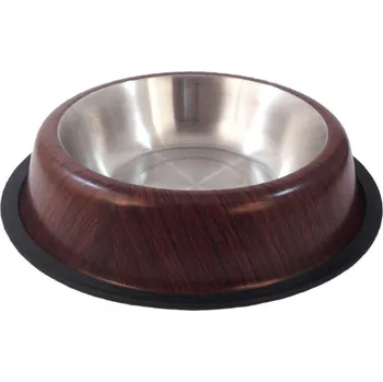 Miska pro psa Jedna kovová miska Happet hnědá 1,5 l