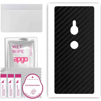 Pouzdro na mobilní telefon Fólie / Ochranná fólie na ZÁDA pro Sony Xperia XZ2 - Karbonový Vzhled