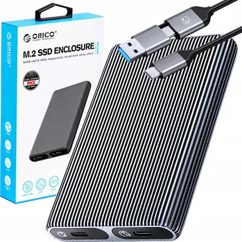 Dvojitá disková kapsa Orico AM2C3-2N pro dva disky M.2 NVME USB-C 3.2 10G