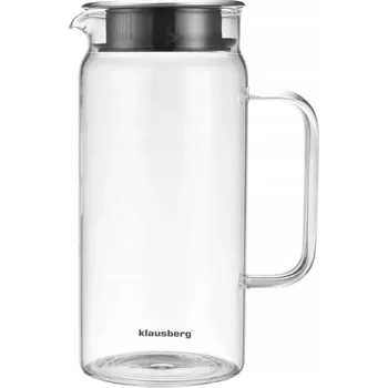 SKLENĚNÝ DŽBÁN NA VODU, ČAJ, NÁPOJE, LIMONÁDU, KARAFA NA VODU SKLO, KOMPOT