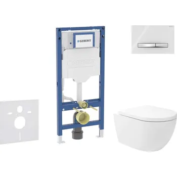 GEBERIT - Duofix Set předstěnové instalace, klozetu Oudee Vortex a sedátka softclose, tlačítko Sigma50, chrom/alpská bílá SANI11CA3177B