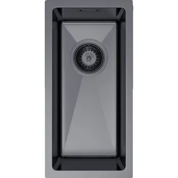 Nerezový dřez Malý grafitový kuchyňský dřez s PVD povrchovou úpravou - 22 x 44 cm, Velazo VELAZ2244B