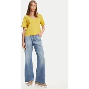 Pánské tričko United Colors Of Benetton T-Shirt 3BVXD400H Žlutá Relaxed Fit S