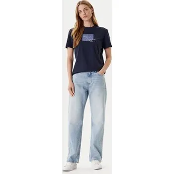 Pánská móda Calvin Klein Jeans T-Shirt LV047C855G Tmavomodrá Regular Fit M