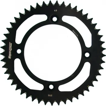 Řetězová sada pro motocykl Hliníková řetězová rozeta SUPERSPROX RAL-898:49-BLK černý 49 zubů, 428