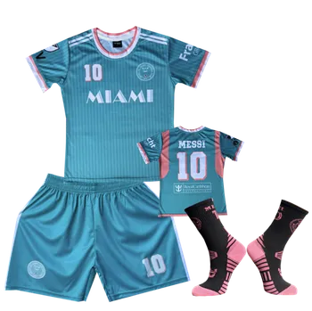 Numberoplus Dětský fotbalový dres + fotbalové ponožky Inter Miami A1 - Lionel Messi Velikost: 12 roky (vel.146)