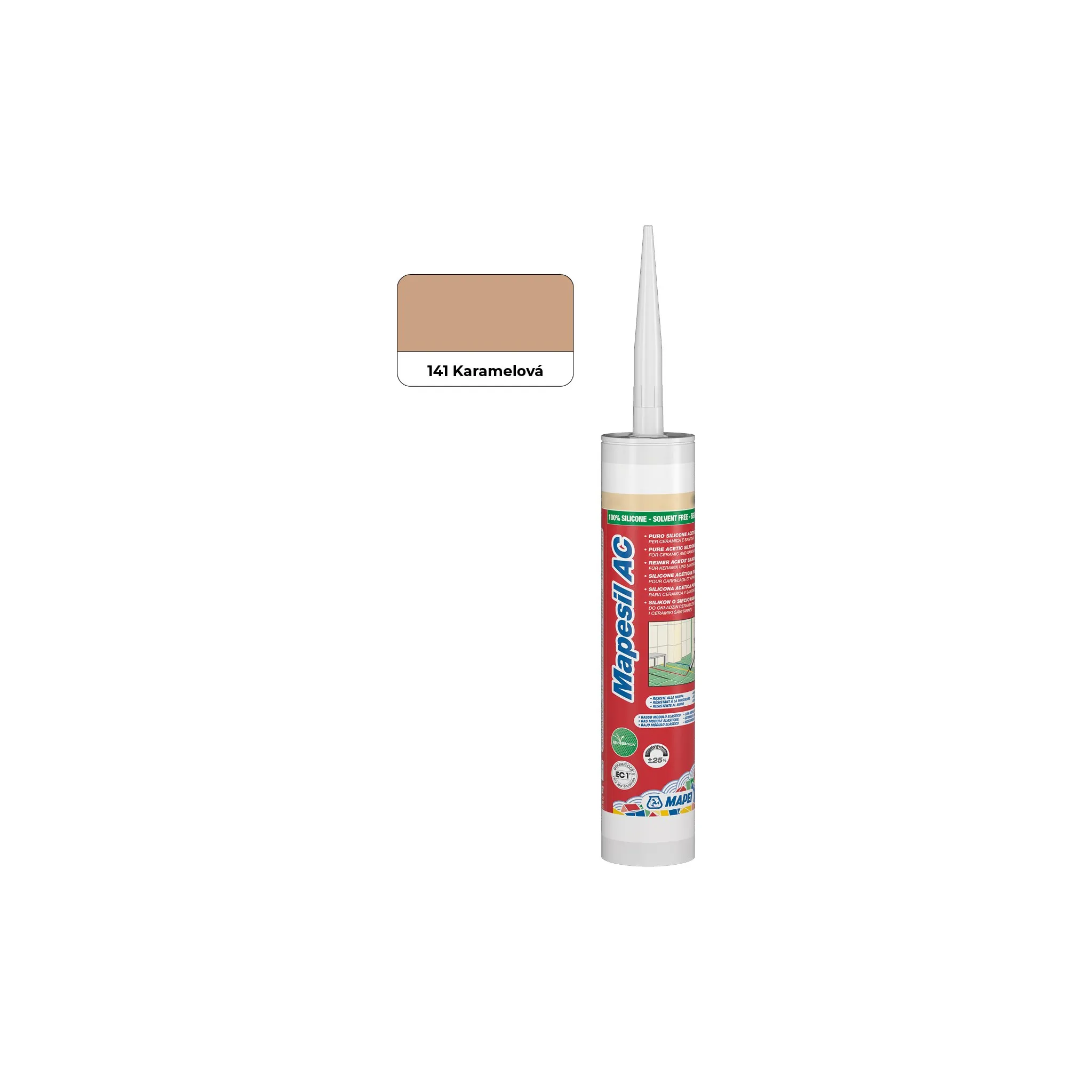 Fotografie 2 - Stavební silikon Mapei Mapesil AC 310 ml 141 karamelový
