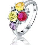 JVD Dámský stříbrný prsten s barevnými zirkony SVLR0838SH2BA57
