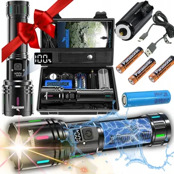 Svítilna VÝKONNÁ TAKTICKÁ AKUMULÁTOROVÁ POLICEJNÍ SVÍTILNA REFLEKTOR + POWERBANKA