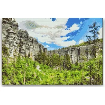 Diamantové malování Painting Queens Diamantové malování Adršpašské skály 40 × 60 cm, s rámem, hranaté