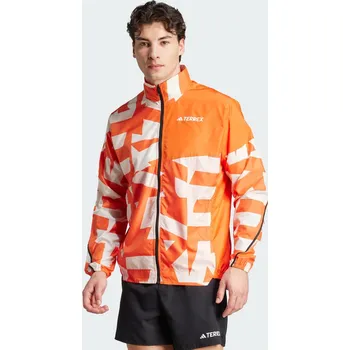ADIDAS Větrovka Terrex Multi Printed XL BÍLÁ|ORANŽOVÁ