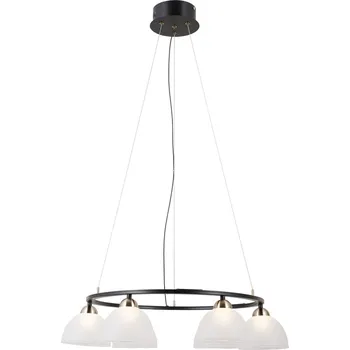 Italux PND-34374-6-BK LED závěsné stropní svítidlo Montiela | 30W LED | 1544lm | 3000K + Sada inteligentní žárovky E14 s dálkovým ovladačem - RGB, WiZ