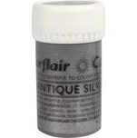 Gelová barva perleťová Sugarflair (25 g) Antique Silver