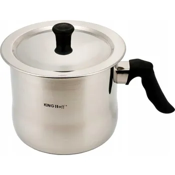 Hrnec HRNEC NA VAŘENÍ MLÉKA S PÍŠŤALKOU A VÍKEM 1 L Z PLYNOVÉ OCELI KINGHOFF