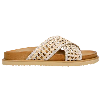Dámské žabky Béžové Pletené Pantofle Pro Ženy Wojas 7415684 36