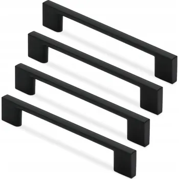 Nábytkové kování Nábytková úchytka klasická černá matná 12 x 0,8 x 2,7 cm