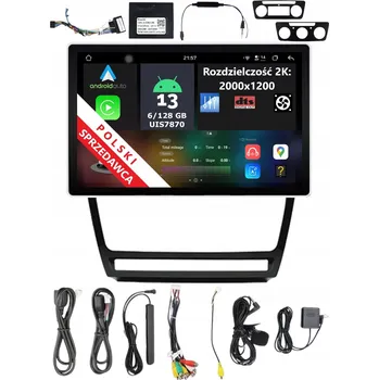 Autorádio 11,5" 2K autorádio 2DIN s navigací Android pro Škoda Octavia II, 6 GB RAM, DSP, CarPlay, LTE