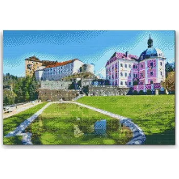 Diamantové malování Painting Queens Diamantové malování Hrad a Zámek Bečov nad Teplou, 80 × 120 cm, s rámem, hranaté