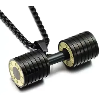 Přívěsek Přívěsek z chirurgické oceli Činka Go Fit Černá - Model BEZ ŘETÍZKU (pouze přívěsek)