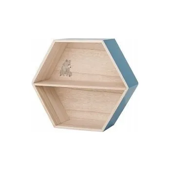 police YellowTipi Polička do dětského pokoje modrá 38 Cm