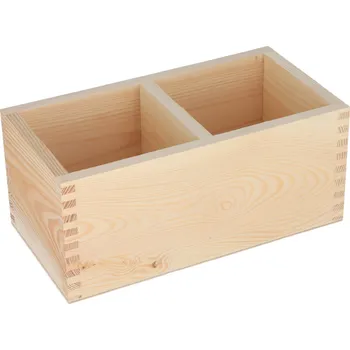 ČistéDřevo Dřevěný stojan na kancelářské potřeby 24 x 13 x 11 cm přírodní