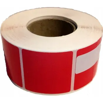 Samolepící etiketa FÓLIOVÉ ETIKETY 40x40 mm ČERVENÉ 1000 KUSŮ