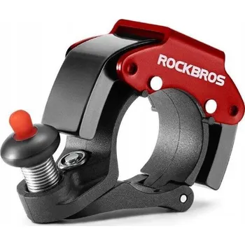 Zvonek na kolo Mechanický zvonek Rockbros DZWONEK DO ROWERU LEKKI MINIMALISTYCZNY RED 40 mm