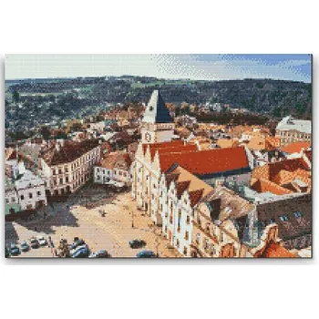 Diamantové malování Painting Queens Diamantové malování Výhled na město Tábor, 80 × 120 cm, s rámem, hranaté