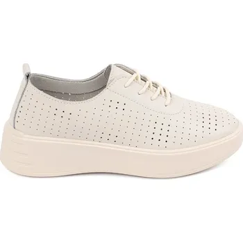 Dámské polobotky Sergio Leone Krásné světle béžové polobotky dámské na platformě 39