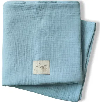 Dětská deka ESITO mušelínová deka dvojitá Blue modrá 75 x 100 cm