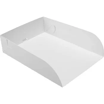 Jednorázové nádobí Kartonová krabice na dorty a zákusky obdélníková jednorázová eko 100 kusů