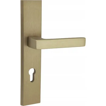 Dveřní kování Vnější klika Alubrass Dlouhá, Rozeta pro vložku