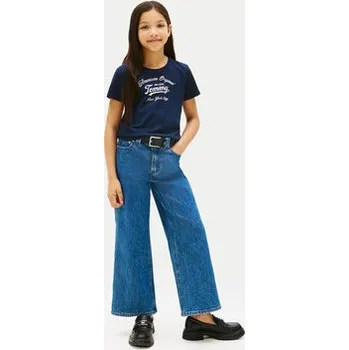 Pánská móda Tommy Hilfiger T-Shirt Script KG0KG08636 Tmavomodrá Regular Fit 8Y