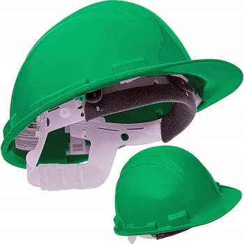 Pracovní přilba OCHRANNÁ PŘILBA HDPE NASTAVITELNÁ 53-63CM ZELENÁ