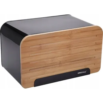 chlebník Chlebník s prkénkem Kinghoff černý, ocel