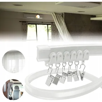 Obraz Stropní kolejnice pro závěsy s tichými jezdci