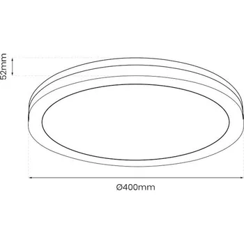 Milagro Lighting LED stropní svítidlo Marlon, Ø 40 cm, černé, plast, IP54 černá/bílá LED 48 W celkem - Doprava zdarma
