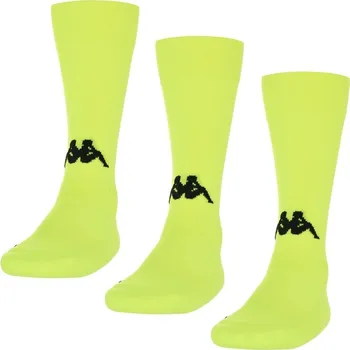 Pánské ponožky Kappa PENAO štulpny (3 pack) žlutá fluo 39-42