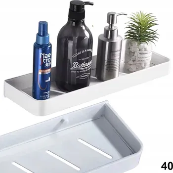 Koupelnový nábytek PÓŁKA ŁAZIENKOWA WISZĄCA LOFT 40 CM BÍLÁ - Závěsná koupelnová police LOFT 40 cm, bílá - také do kuchyně, bílá, na tekutiny