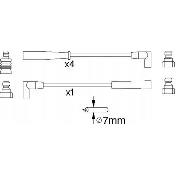Zapalovací kabel Sada kabelů zapalování Bosch 0 986 356 888