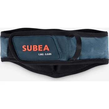 DECATHLON Zátěžový obojek na freediving 500 olovo 1,5 kg 1,5kg MODRÁ